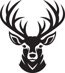 Elegance of the Wild Deer Head Icon Design Stately Symbol Deer Head Logo Vector Design