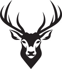 Natures Grace Deer Head Vector Graphic Wilderness Elegance Deer Head Icon Design