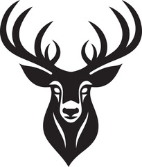Serene Wilderness Deer Head Emblem Vector Design Symbolic Stag Deer Head Icon Design