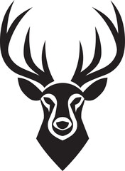 Wilderness Icon Deer Head Vector Symbol Majestic Antlers Deer Head Logo Design Art
