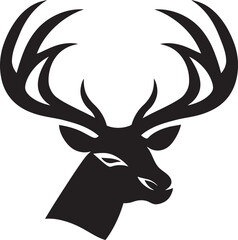 Symbolic Stag Deer Head Logo Design Art Elegance of the Wild Deer Head Vector Emblem