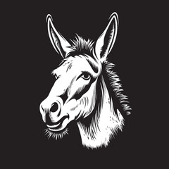 Noble Nag: Emblematic Design Pack Animal Pride: Donkey Icon Vector