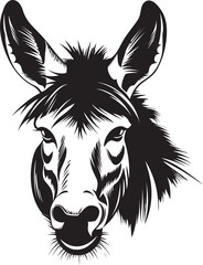 Pack Animal Pride: Donkey Icon Vector Steadfast Steed: Donkey Logo Design
