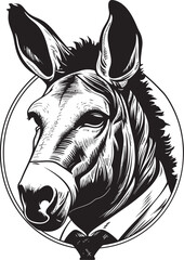 Steadfast Steed: Donkey Logo Design Reliable Runner: Donkey Iconic Emblem