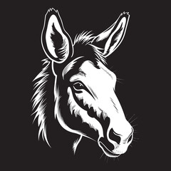 Assured Ass: Logo Vector Icon Stubborn Strength: Donkey Emblem Design