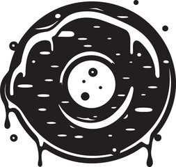 Doughy Delight: Logo Vector Icon Sweet Swirls: Donut Emblem Design