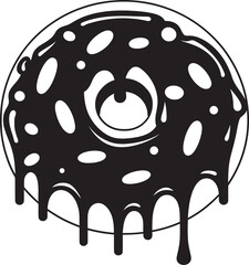Flavorful Fantasy: Emblematic Design Tempting Treats: Donut Icon Vector