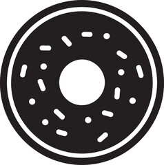Sweet Swirls: Donut Emblem Design Confectionery Charisma: Iconic Donut Vector
