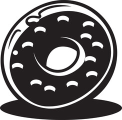 Fototapeta premium Flavorful Fantasy: Emblematic Design Tempting Treats: Donut Icon Vector