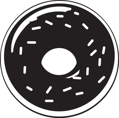 Tempting Treats: Donut Icon Vector Sugary Sensation: Donut Logo Design