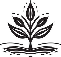 Fields of Prosperity Farming Vector Emblem Harvest Horizon Agriculture Emblem Design