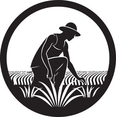 Harvest Horizon Agriculture Logo Vector Design Agronomy Artistry Farming Icon Vector