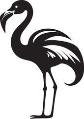 Fototapeta premium Rosy Majesty Flamingo Logo Vector Symbol Pink Paradise Flamingo Emblem Design Icon