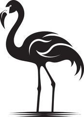 Rosy Serenity Flamingo Logo Vector Art Pink Paradise Bird Emblem Vector Icon