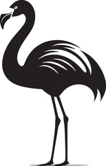 Elegant Plumage Flamingo Iconic Logo Design Rosy Serenity Flamingo Logo Vector Art