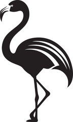 Pink Paradise Flamingo Logo Design Vector Tropical Tranquility Bird Emblem Vector Design