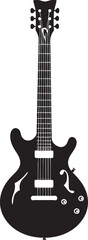 Fototapeta premium Rhythmic Reflections Guitar Emblem Icon Echoes of Elegance Guitar Logo Vector Graphic