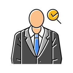 dress code etiquette interview job color icon vector. dress code etiquette interview job sign. isolated symbol illustration
