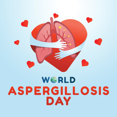 World Aspergillosis Day design template good for celebration usage. lung vector template. vector eps 10.