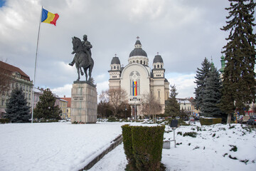 "The Ascension of the Lord" Cathedral in Târgu Mureș, Romania, February 2022