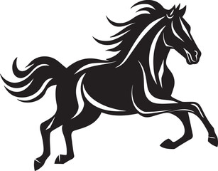 Obraz na płótnie Canvas Gallop Glory Horse Logo Vector Symbol Dynamic Equus Iconic Horse Emblem