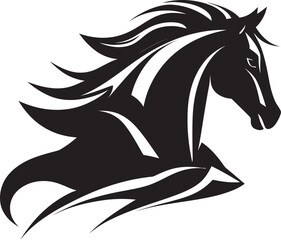 Dynamic Equus Iconic Horse Emblem Pegasus Power Vector Horse Logo Art