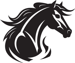 Serene Stallion Iconic Horse Emblem Equine Majesty Vector Horse Logo