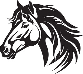 Mane Majesty Iconic Horse Emblem Equestrian Elegance Vector Horse Logo