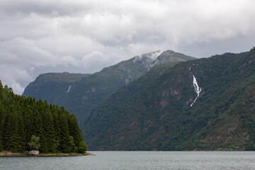 Fototapeta premium Fjord in Norway near Eidfjord