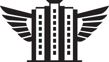 Obraz premium Health Haven Clinic Building Logo Medical Marvel Hospital Iconic Emblem