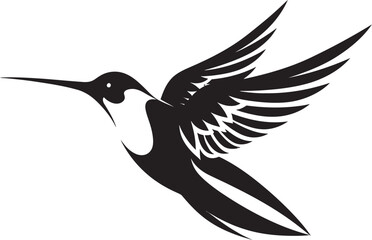 Winged Whispers Emblematic Hummingbird Flight Fantasia Hummingbird Vector Design