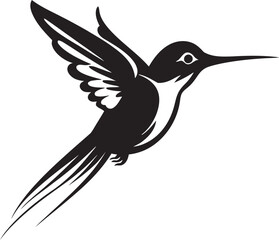 Jewel Wings Hummingbird Logo Design Ethereal Elegance Hummingbird Icon Vector