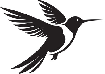 Whirring Wonder Emblematic Hummingbird Graceful Glide Hummingbird Vector Icon