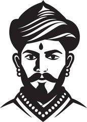 Royal Rite: Wedding Man Emblem Heritage Hues: Icon of Groom