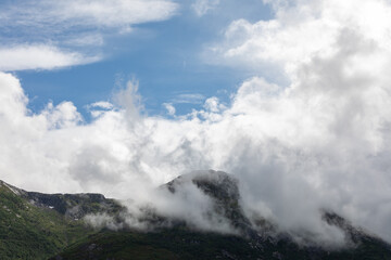 Fototapeta na wymiar Cloudy Fjords in Norway