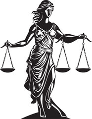 Fairest Facade: Justice Lady Design Symbolic Serenity: Lady of Justice Icon