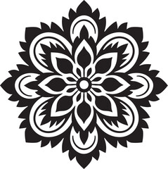 Serene Symmetry: Emblematic Mandala Vector Spiritual Swirls: Mandala Logo Icon