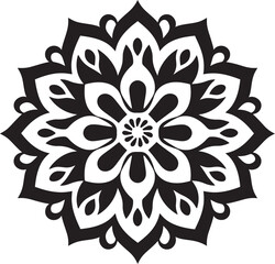 Tranquil Tondo: Iconic Mandala Logo Harmony Halo: Mandala Design Emblem