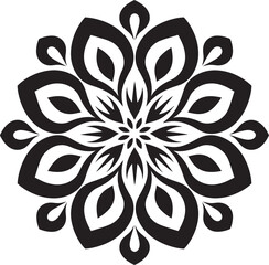 Fototapeta premium Harmony Halo: Mandala Design Emblem Serene Symmetry: Emblematic Mandala Vector