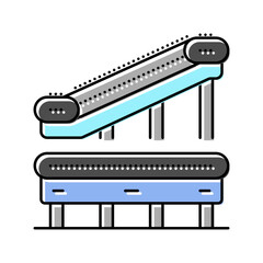 conveyor belt manufacturing engineer color icon vector. conveyor belt manufacturing engineer sign. isolated symbol illustration
