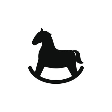 Rocking horse icon isolated on white background