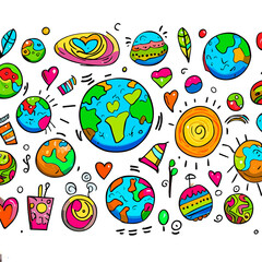Earth in Technicolor Kids' Artistic Flair Explores a Kaleidoscope of Vibrant World Views