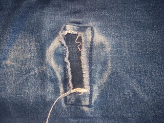 Blue jeans denim fabric texture background realistic illustration. twill fabric pattern. Closeup of...