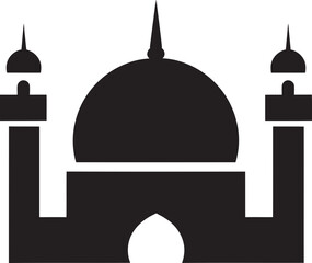 Hallowed Hallmark Iconic Mosque Emblem Mosque Majesty Emblematic Logo Vector