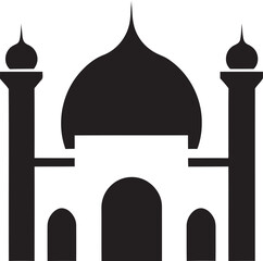 Mosque Majesty Emblematic Logo Vector Sublime Sanctum Mosque Icon Design