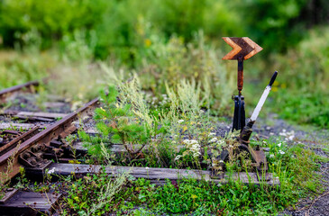 An old abandoned switchboard on the railway.