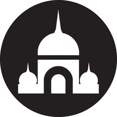 Faithful Framework Mosque Logo Vector Eternal Edifice Iconic Mosque Emblem