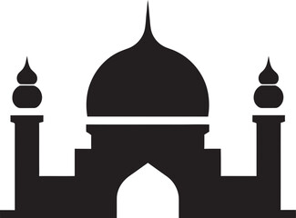 Heavenly Haven Iconic Mosque Vector Serene Structure Emblematic Mosque Icon
