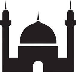 Celestial Charm Iconic Mosque Vector Tranquil Temples Emblematic Mosque Icon