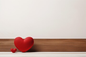 Two red hearts for Valentines day background.